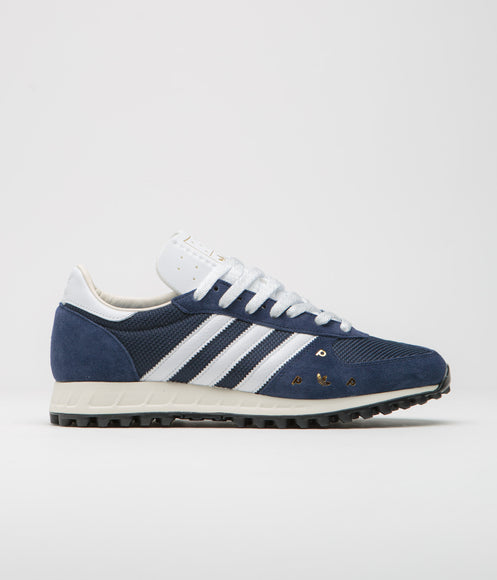 Adidas x Pop Trading Company TRX Shoes - Collegiate Navy / FTWR White / Chalk White