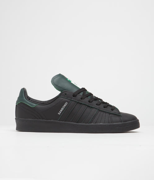 Adidas x Shin Sanbongi Campus Adv Shoes - Core Black / Core Black / Collegiate Green