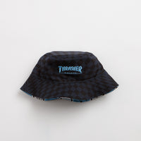 Adidas x Thrasher x AFA Bucket Hat in Night Navy and Light Blue thumbnail