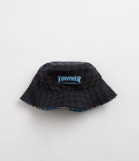 Adidas x Thrasher x AFA Bucket Hat in Night Navy and Light Blue