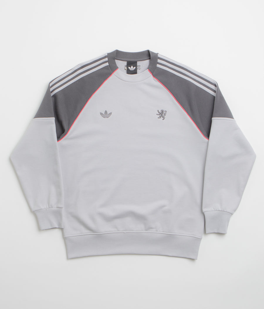 Adidas x Wall Street x Olympique Lyonnais Crewneck Sweatshirt in Solid Grey and Grey Five