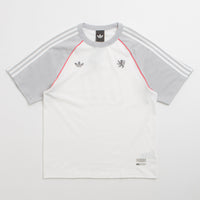 Adidas x Wall Street x Olympique Lyonnais Jersey in White and Solid Grey / Active Pink thumbnail