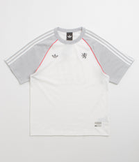 Adidas x Wall Street x Olympique Lyonnais Jersey in White and Solid Grey / Active Pink