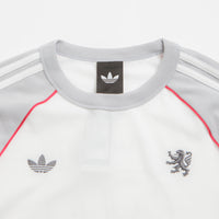 Adidas x Wall Street x Olympique Lyonnais Jersey in White and Solid Grey / Active Pink thumbnail