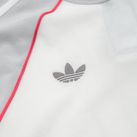 Adidas x Wall Street x Olympique Lyonnais Jersey in White and Solid Grey / Active Pink thumbnail