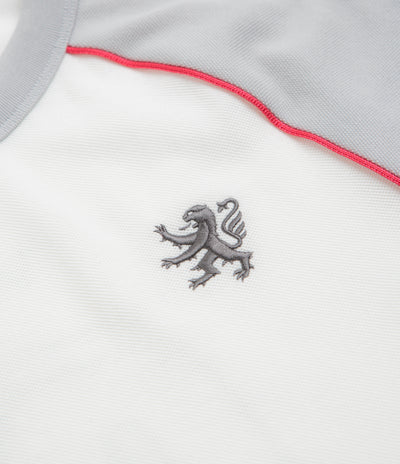 Adidas x Wall Street x Olympique Lyonnais Jersey in White and Solid Grey / Active Pink