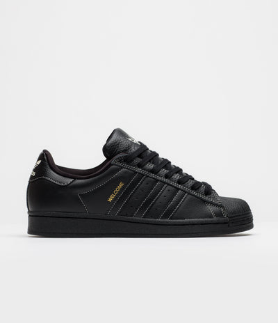 Adidas x Welcome Superstar ADV Shoes - Core Black / Core Black / Off White