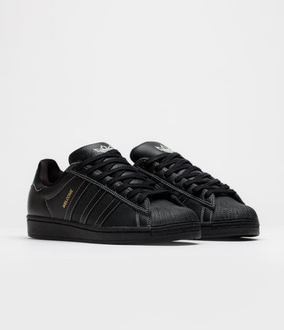 Adidas x Welcome Superstar ADV Shoes - Core Black / Core Black / Off White
