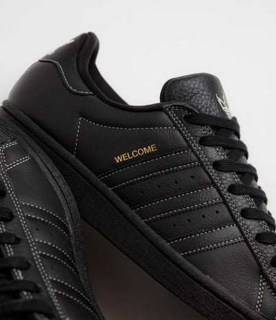 Adidas x Welcome Superstar ADV Shoes - Core Black / Core Black / Off White