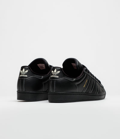 Adidas x Welcome Superstar ADV Shoes - Core Black / Core Black / Off White