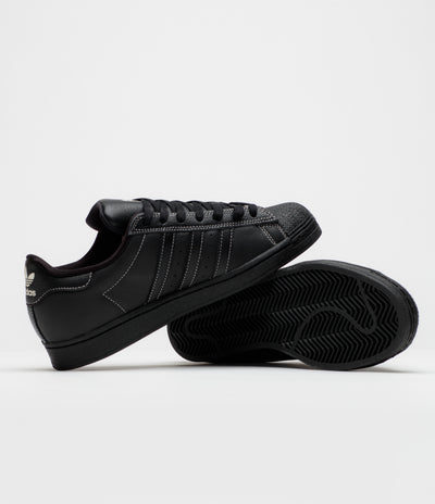 Adidas x Welcome Superstar ADV Shoes - Core Black / Core Black / Off White