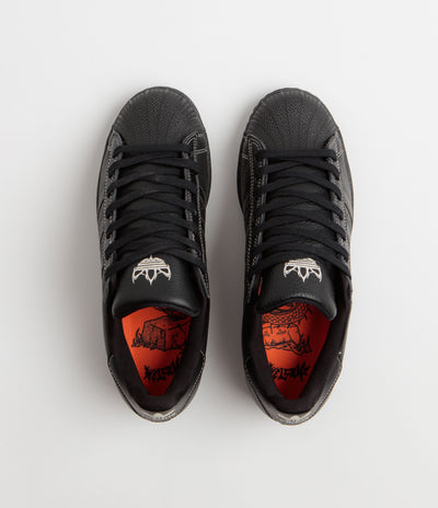 Adidas x Welcome Superstar ADV Shoes - Core Black / Core Black / Off White