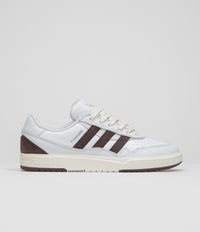 Adidas x Zach Saraceno Tyshawn II Shoes in Crystal White and Shadow Brown / Off White