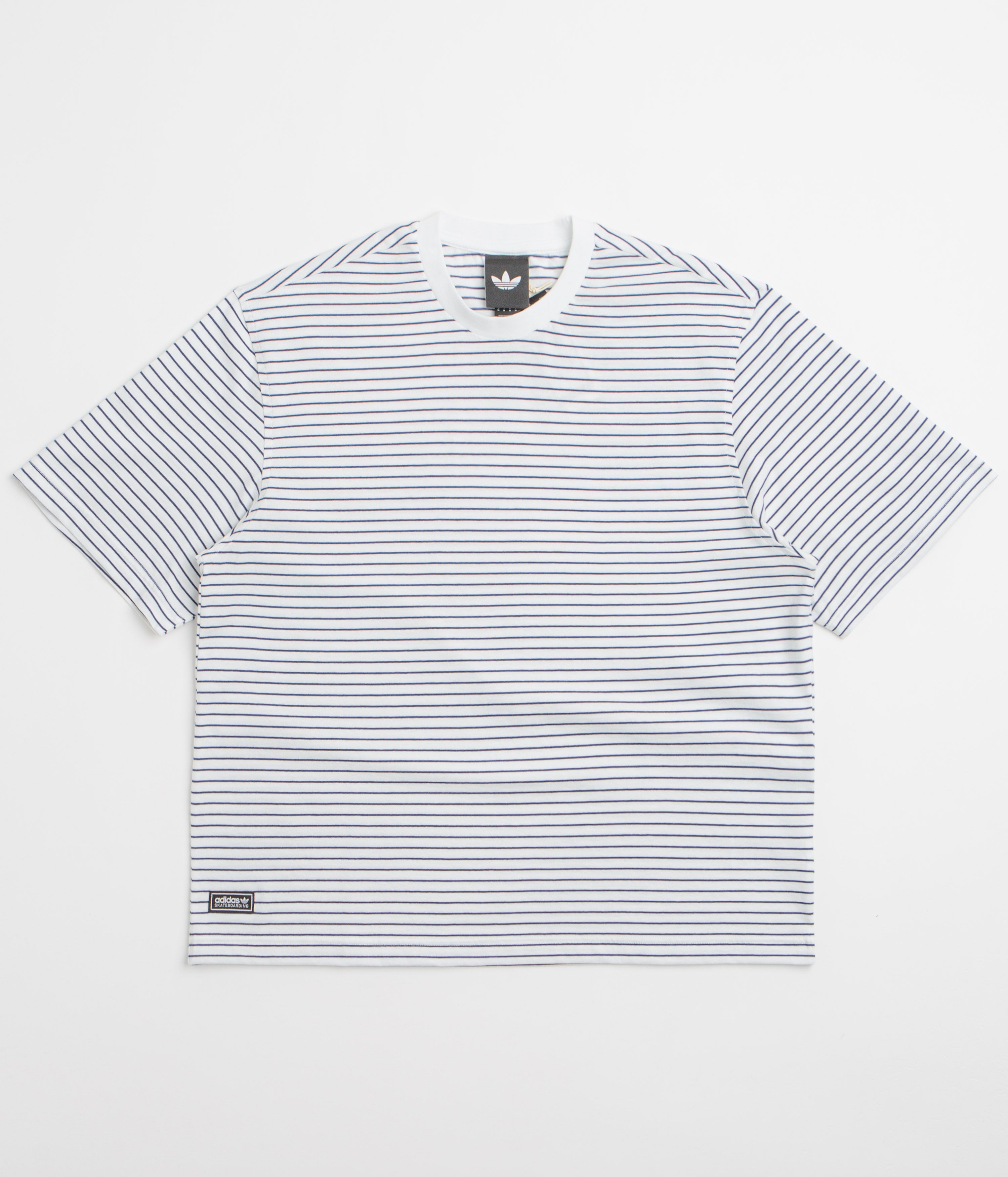 Adidas Yarn Dye T-Shirt - White / Dark Blue