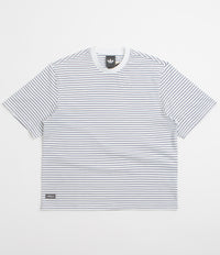 Adidas Yarn Dye T-Shirt in White and Dark Blue