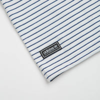 Adidas Yarn Dye T-Shirt in White and Dark Blue thumbnail
