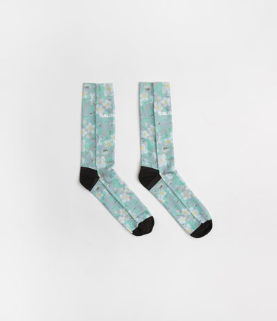 Salomon Cottage Core Crew Socks - Desert Sage / Green Ash / Vanilla Ice