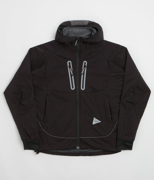 and wander Alpha Air Full Zip Hoodie - Black