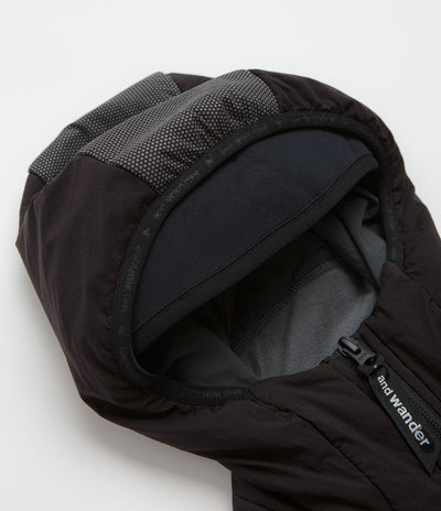 and wander Alpha Air Hoodie in Black