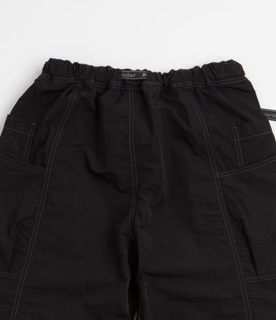 and wander Crinkled Nylon Pants - Black / Black