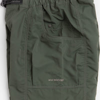 and wander Crinkled Nylon Pants - Olive thumbnail
