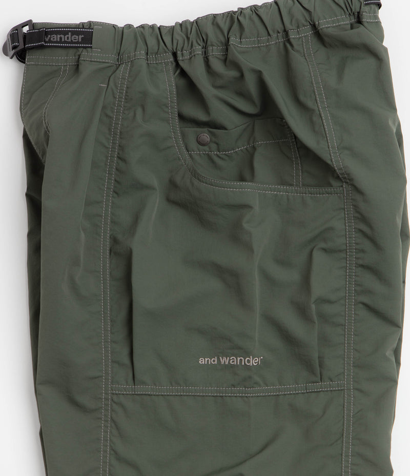 and wander Crinkled Nylon Pants - Olive, view 17