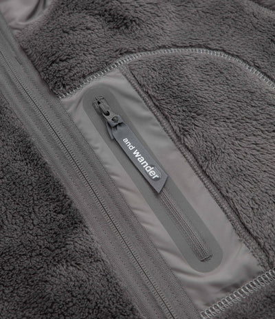 and wander High Loft Fleece Jacket - Dark Grey