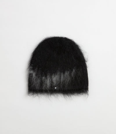 and wander Jacquard Shaggy Knit Beanie - Black