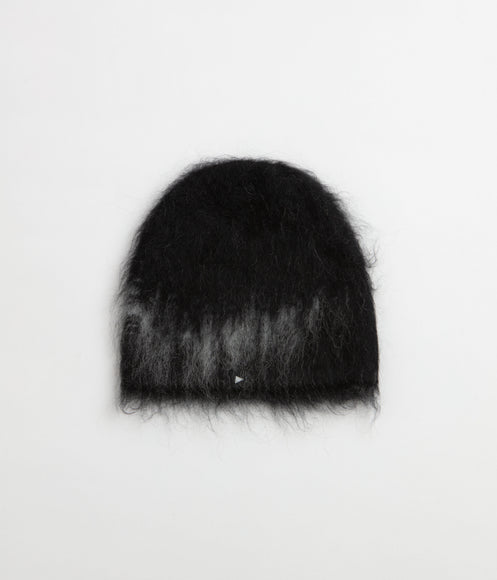 and wander Jacquard Shaggy Knit Beanie - Black