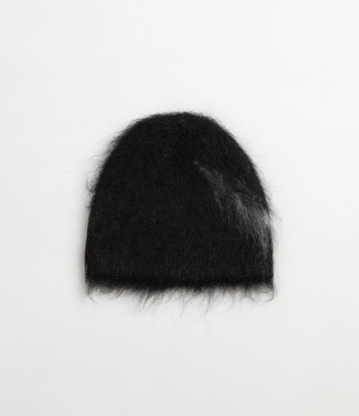 and wander Jacquard Shaggy Knit Beanie - Black