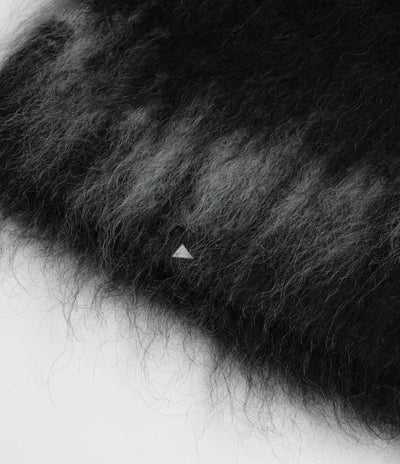 and wander Jacquard Shaggy Knit Beanie - Black