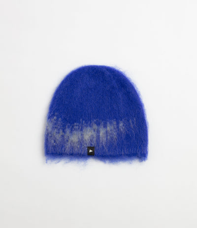 and wander Jacquard Shaggy Knit Beanie - Blue
