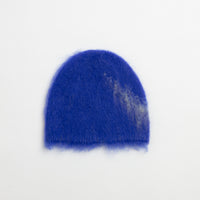 and wander Jacquard Shaggy Knit Beanie - Blue thumbnail