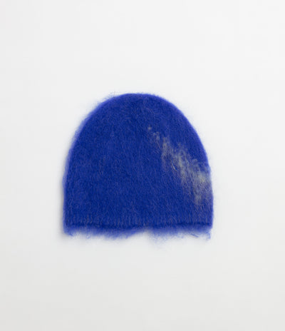 and wander Jacquard Shaggy Knit Beanie - Blue