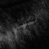 and wander Jacquard Shaggy Knit Full Zip Hoodie - Black thumbnail