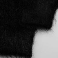 and wander Jacquard Shaggy Knit Full Zip Hoodie - Black thumbnail