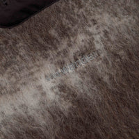 and wander Jacquard Shaggy Knit Full Zip Hoodie - Brown thumbnail