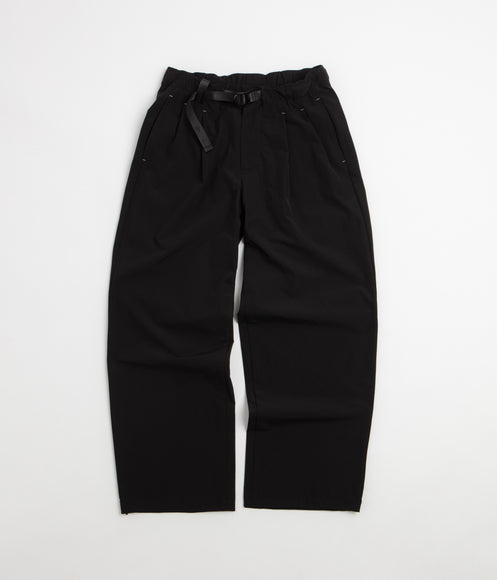 and wander Light Cloth Wide Pants - Black