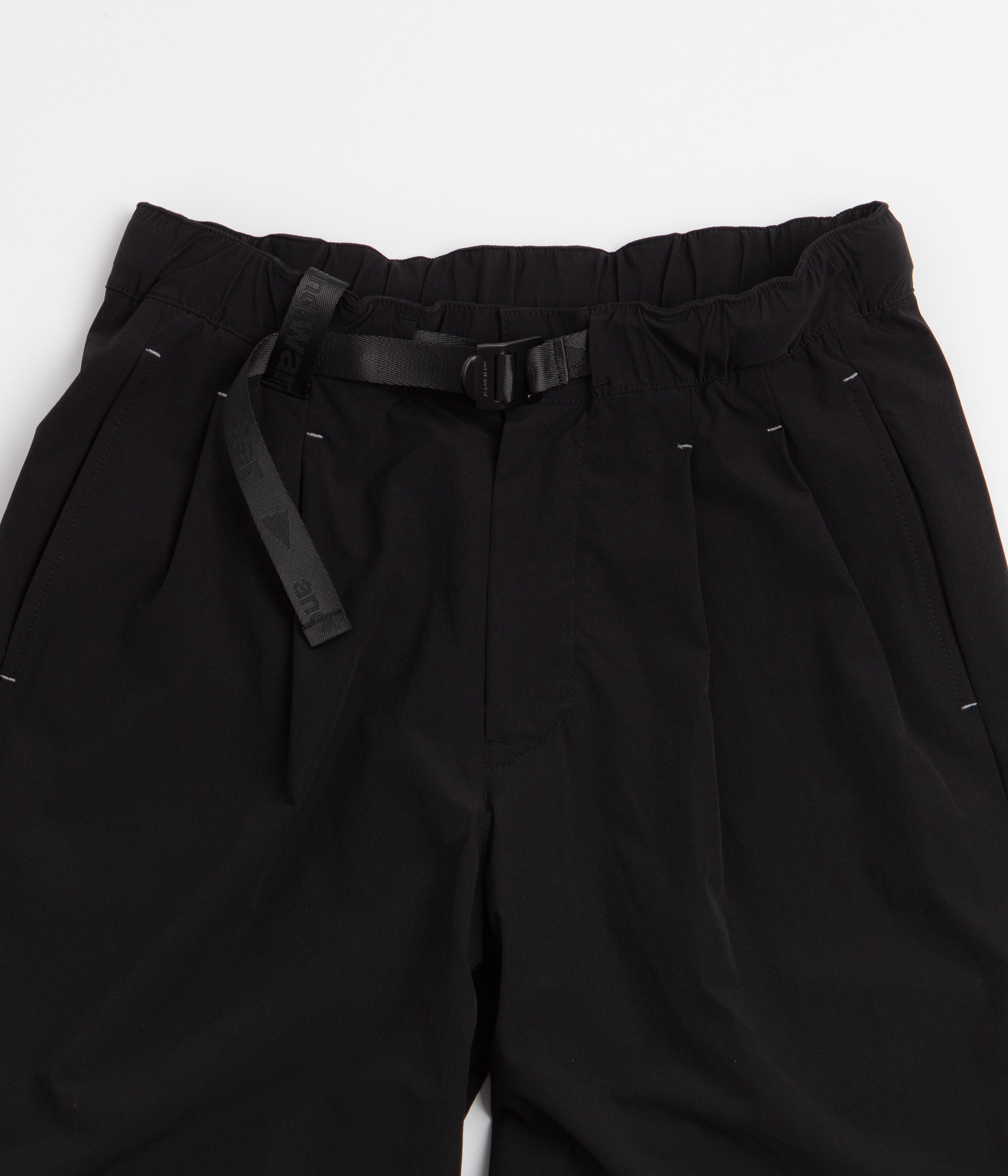 and wander Light Cloth Wide Pants - Black, view 30