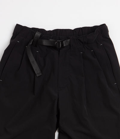 and wander Light Cloth Wide Pants - Black