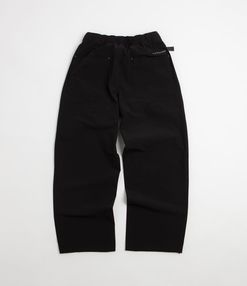 and wander Light Cloth Wide Pants - Black, view 20