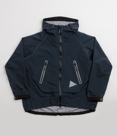 and wander Loose Fitting Rain Jacket - Dark Navy