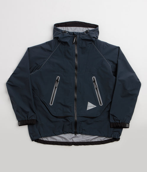 and wander Loose Fitting Rain Jacket - Dark Navy