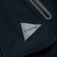 and wander Loose Fitting Rain Jacket - Dark Navy thumbnail