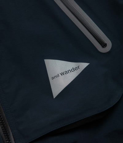 and wander Loose Fitting Rain Jacket - Dark Navy