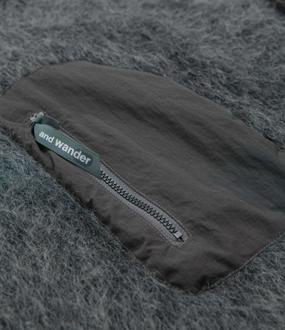 and wander Mohair Wool Sweatshirt in Grey