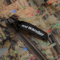 and wander Pertex Printed Wind T-Shirt in Beige thumbnail