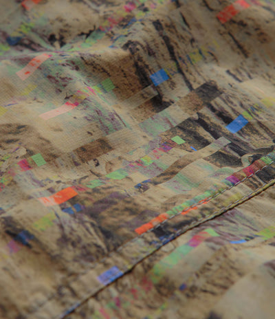 and wander Pertex Printed Wind T-Shirt in Beige