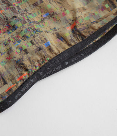 and wander Pertex Printed Wind T-Shirt in Beige