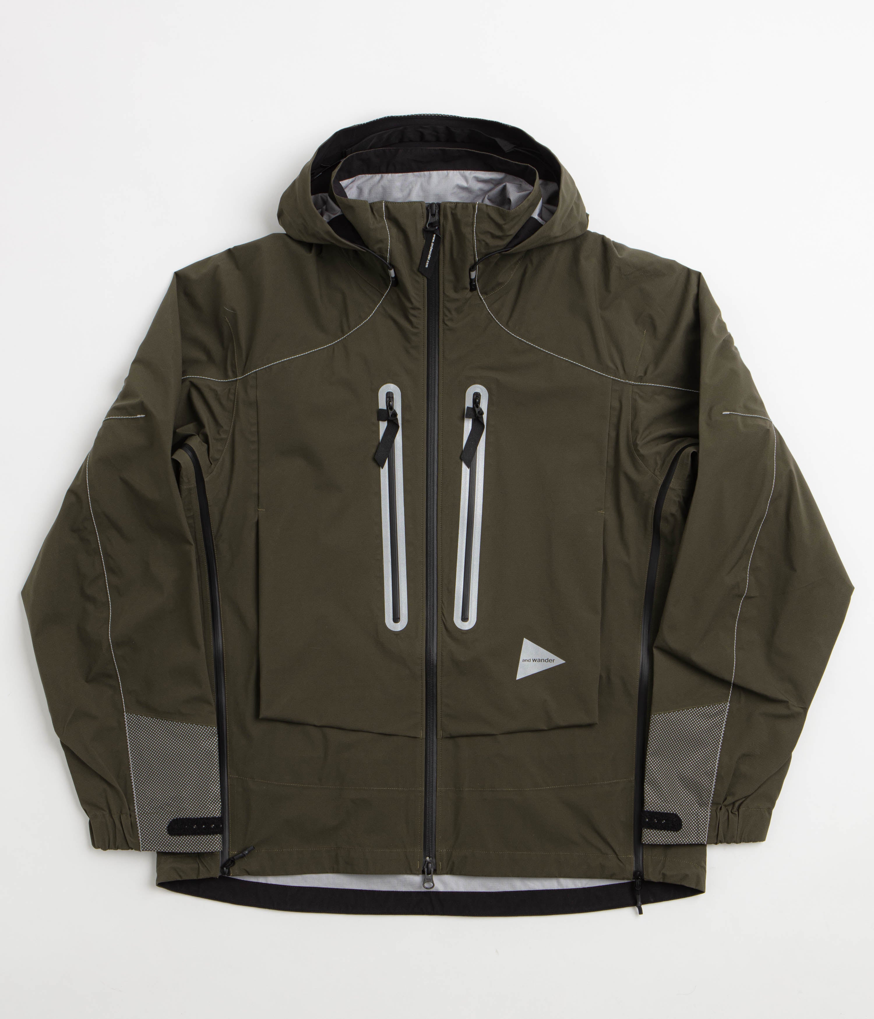 and wander Pertex Shield Rain Jacket - Khaki